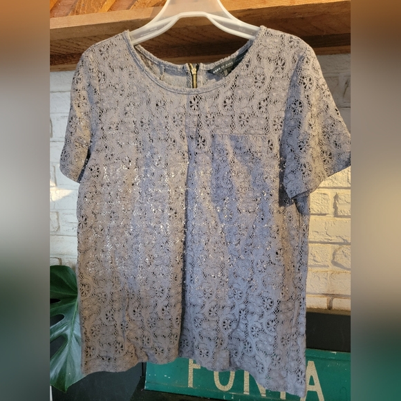 Marc Jacobs Tops - marc jacobs Lace Zip Blouse gray Small